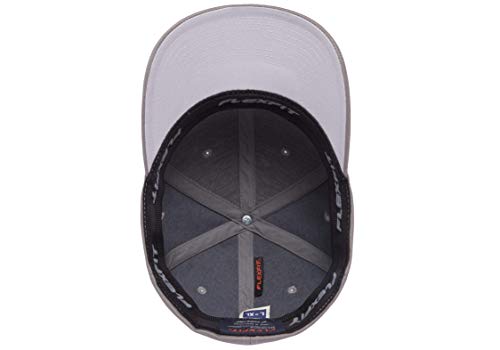 Flexfit Men's Athletic Baseball Fitted Cap, Gray, XXL