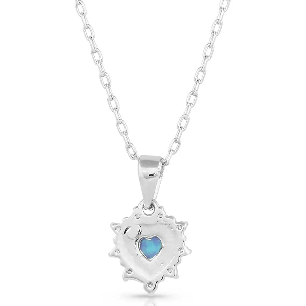 Montana Silversmiths Women's Royal Heart Opal Necklace Silver One Size