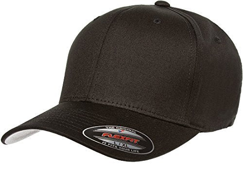 Flexfit V Cotton Twill Fitted Hat 5001 XXL (7 3/8" to 8") - Black