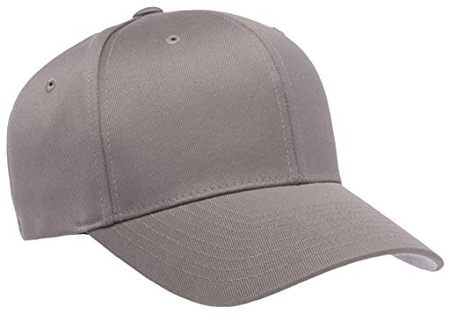 Flexfit Men's Athletic Baseball Fitted Cap, Gray, XXL
