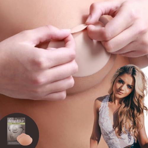 Bring It Up Push Up Sticky Bra, Breast Lifters, Breast Shaper, Adhesive Bra, Nipple Cover, Pasty, Cup Size A-B, Nude