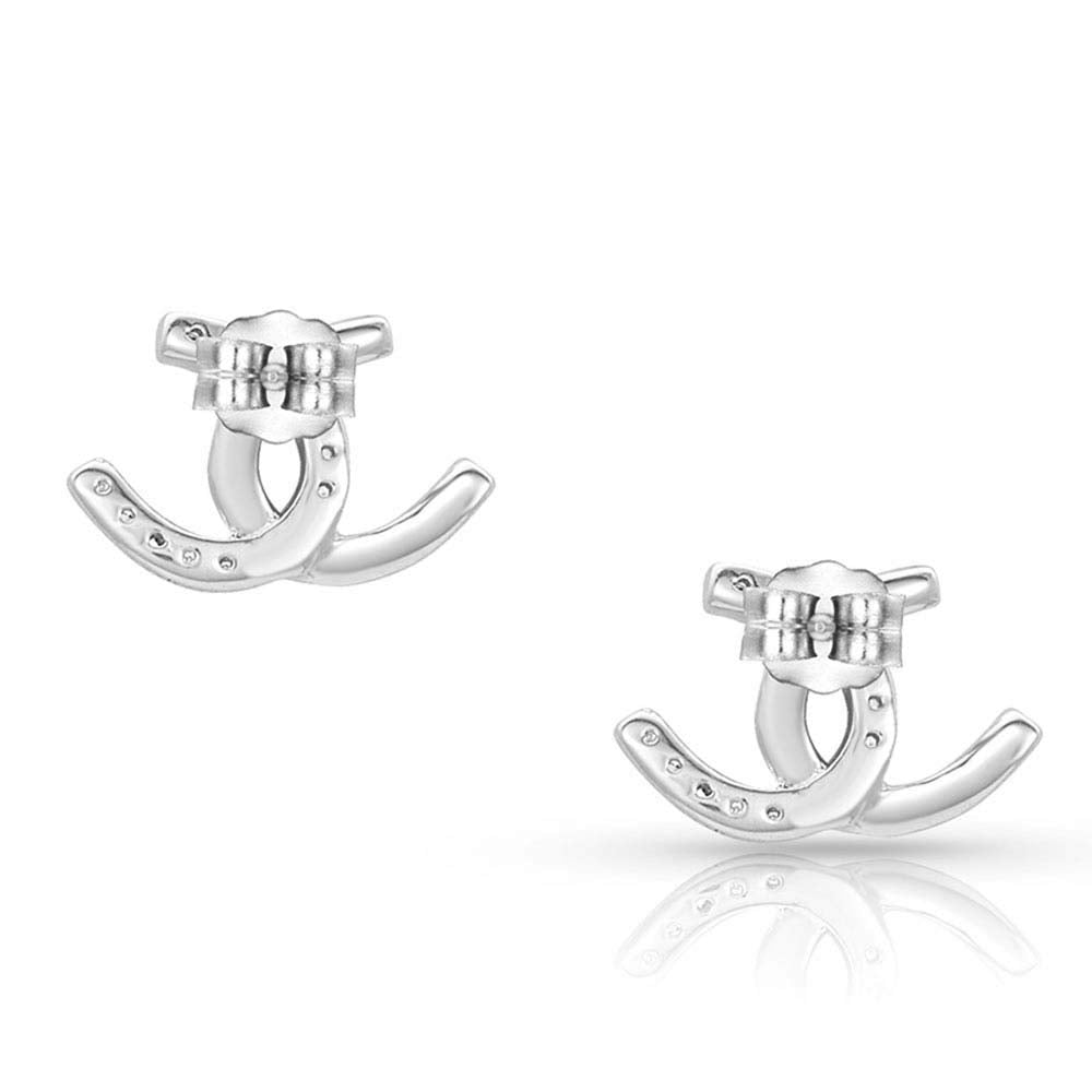 Montana Silversmiths Western Lifestyle Horseshoe Earrings (Horseshoe Happiness)
