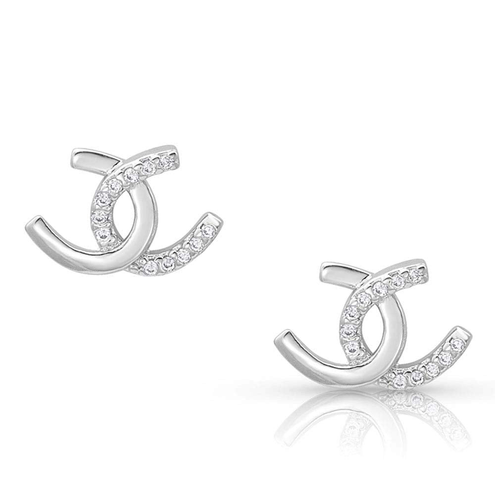 Montana Silversmiths Western Lifestyle Horseshoe Earrings (Horseshoe Happiness)
