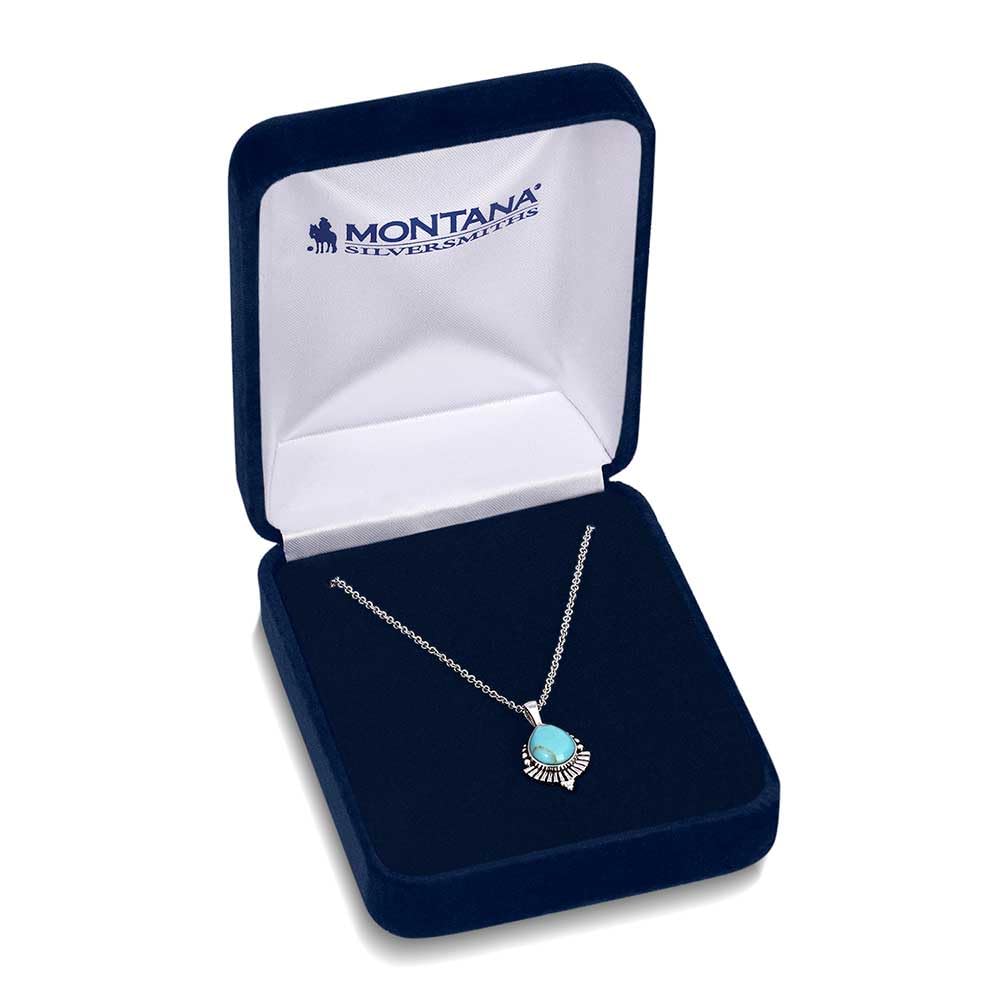 Montana Silversmiths Simple Flourish Turquoise Necklace - NC5774