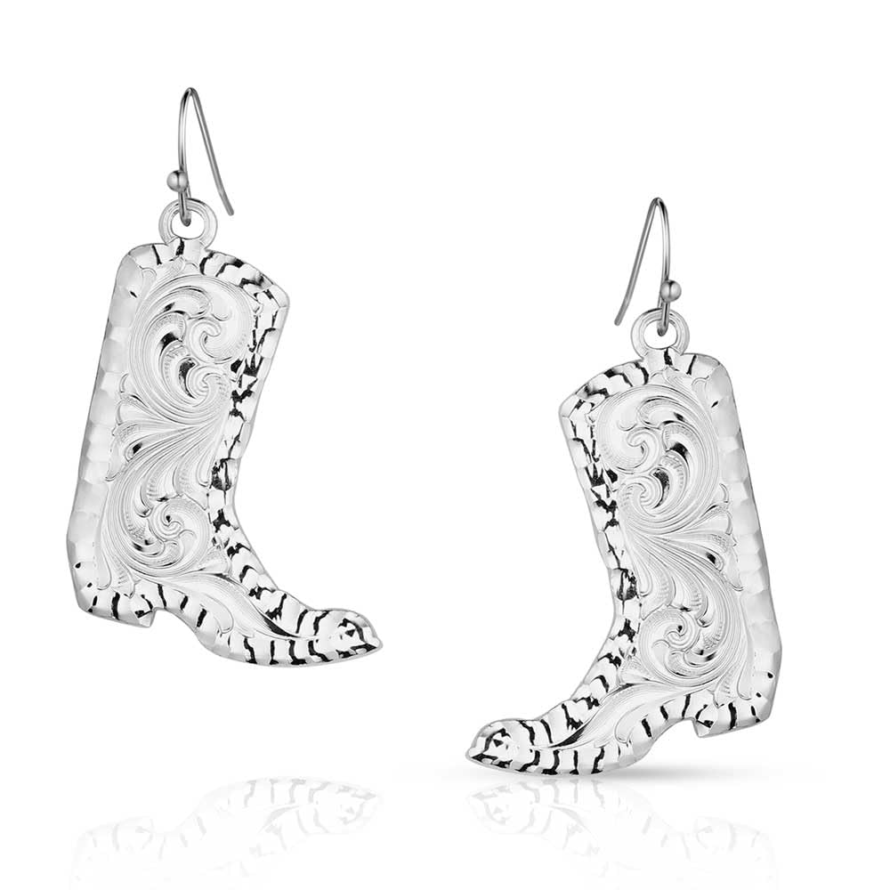 Montana Silversmiths Chiseled Boots Earrings - ER5668