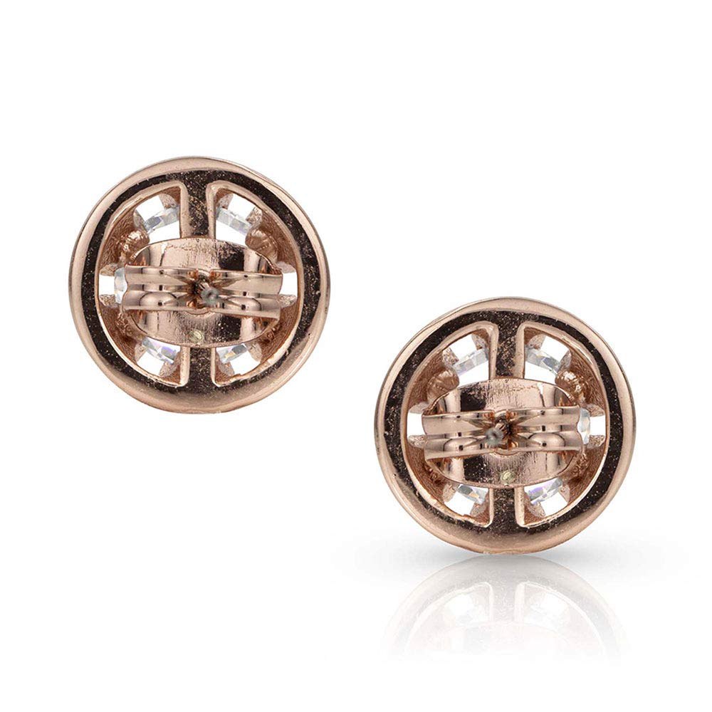 Montana Silversmiths Western Lifestyle Rose Gold Earrings (Sunlit Lucky Water)