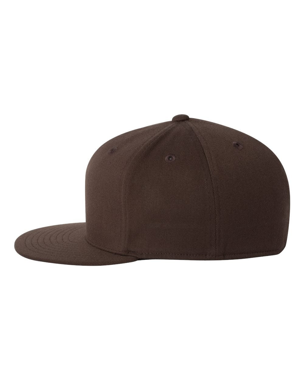 Flexfit The Hat Pros Premium 210 Fitted Flat Brim Baseball Hat w/THP No Sweat Headliner Brown