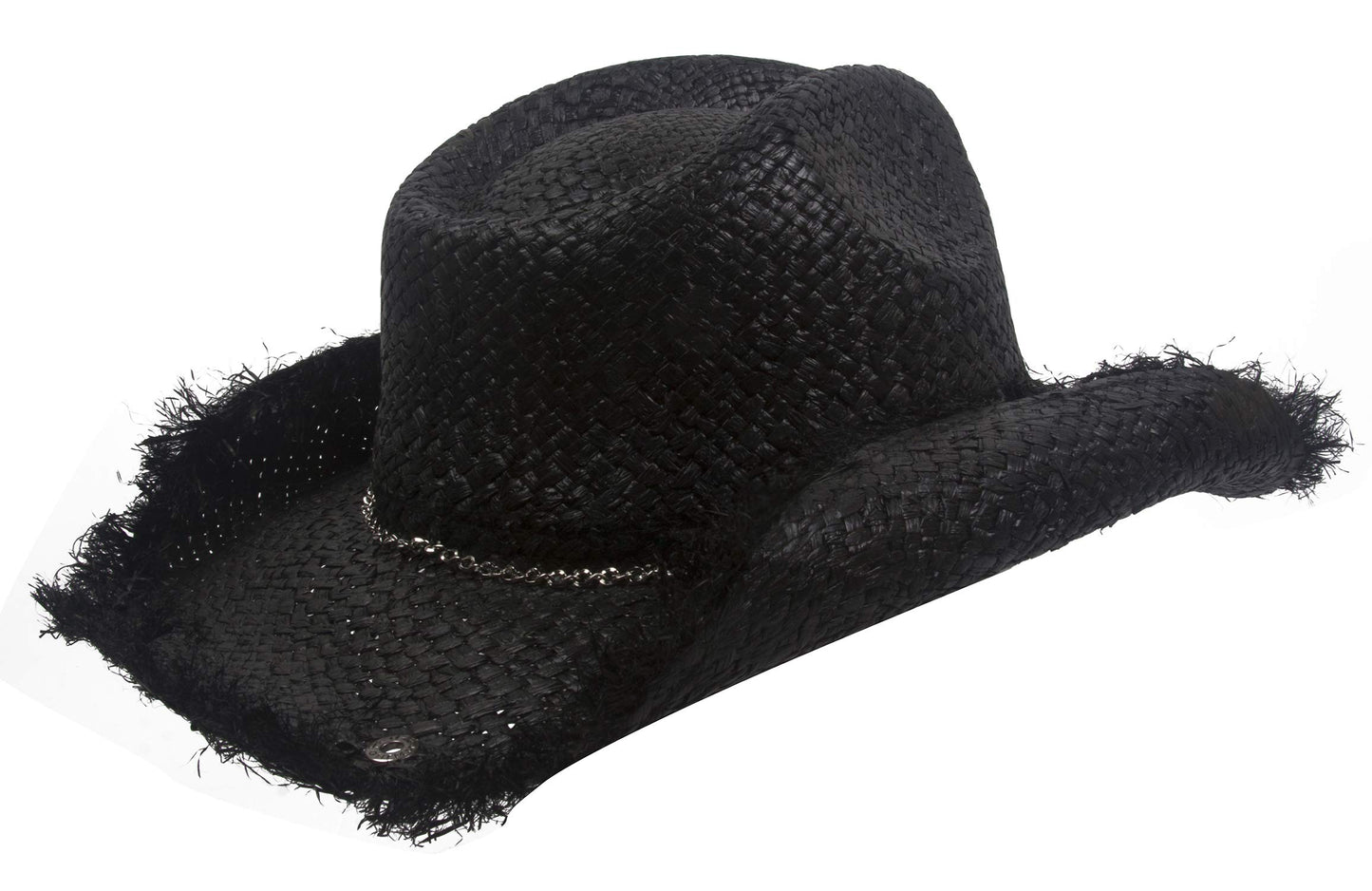 Peter Grimm Ltd None Osborn Raffia Straw Cowboy Hat Black One Size