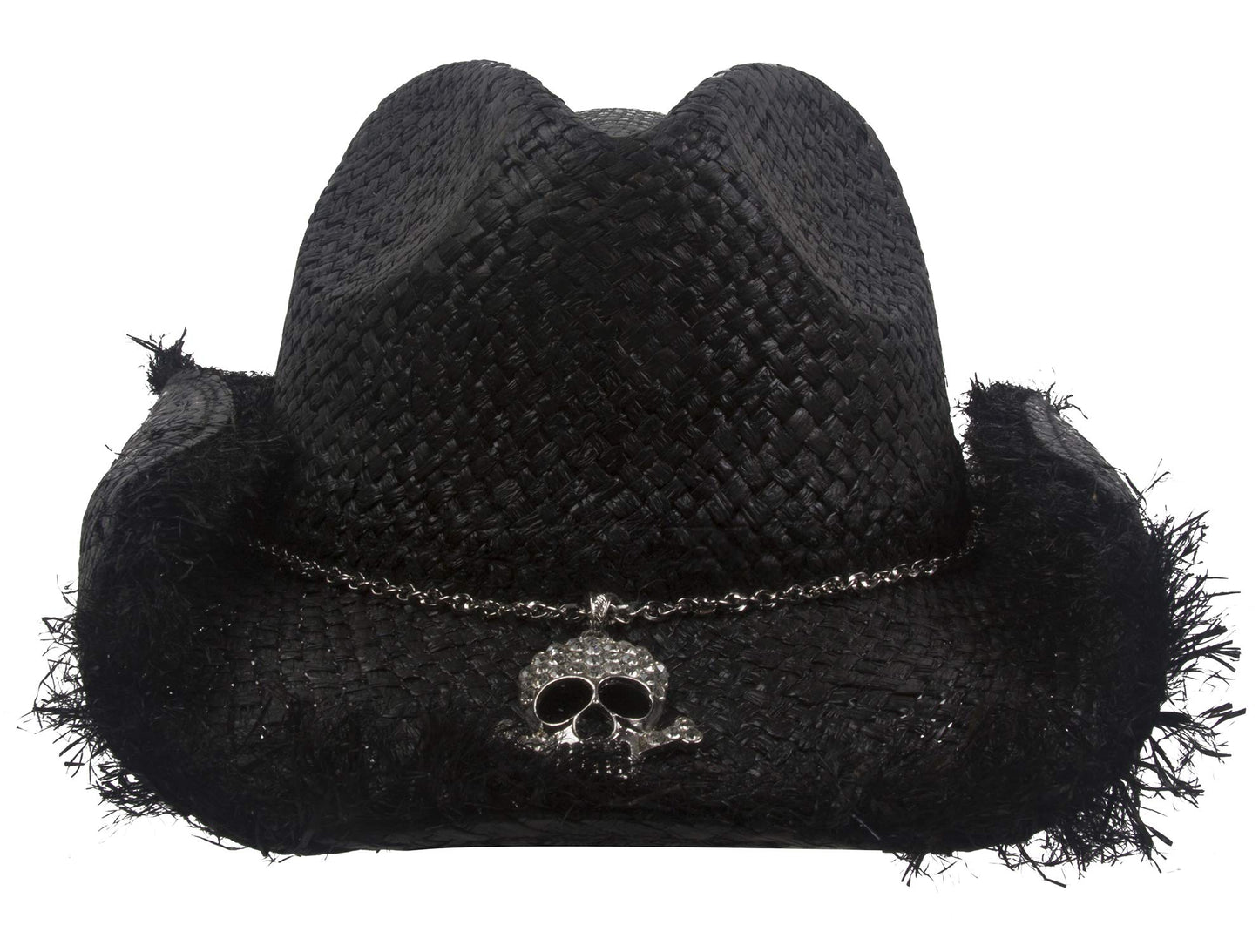 Peter Grimm Ltd None Osborn Raffia Straw Cowboy Hat Black One Size