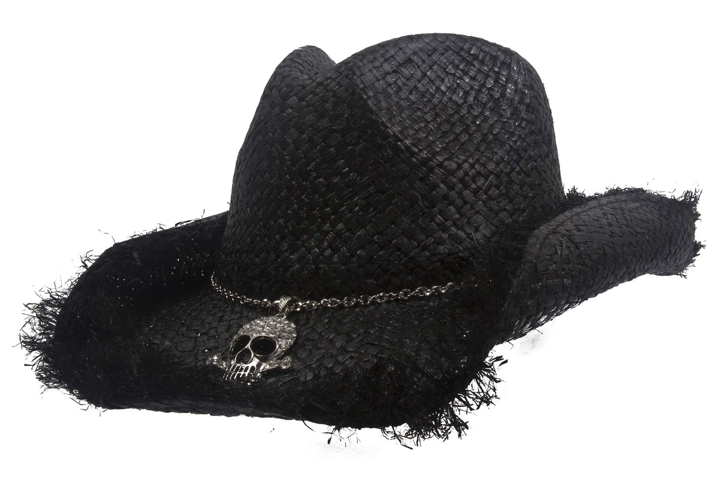 Peter Grimm Ltd None Osborn Raffia Straw Cowboy Hat Black One Size