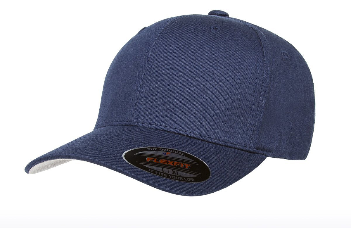 Flexfit V Cotton Twill Fitted Hat 5001 XXL (7 3/8" to 8") - Navy