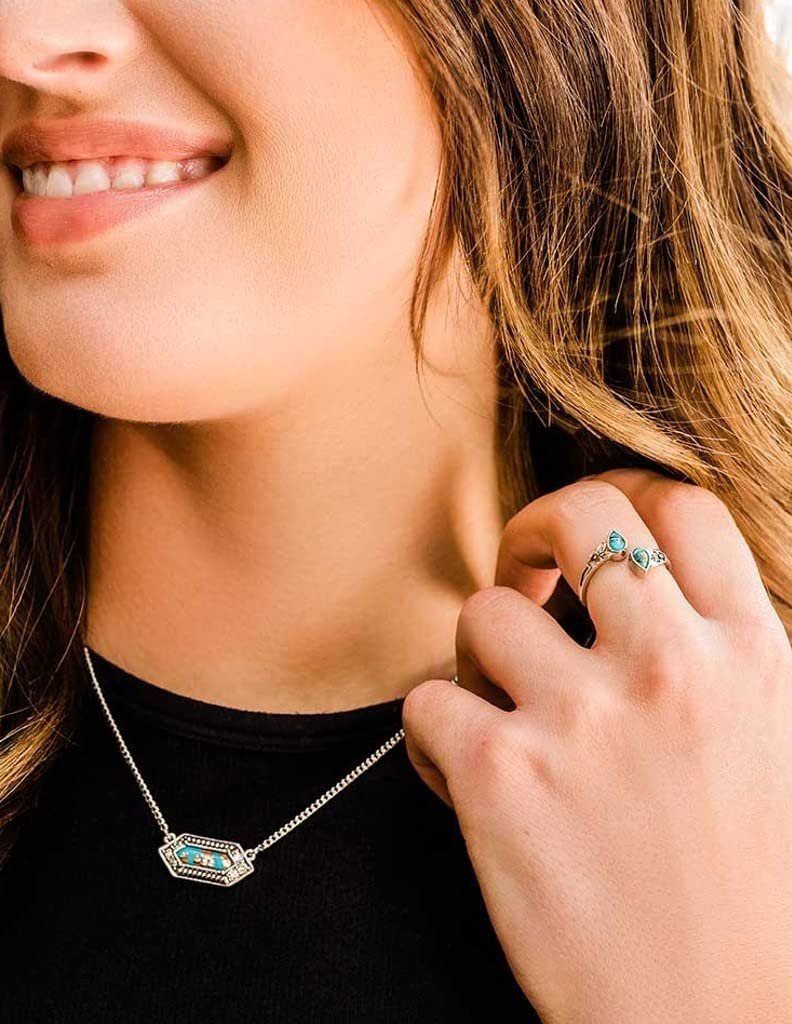 Montana Silversmiths Western Lifestyle Turquoise Necklace (Miner's Cobalt Turquoise)