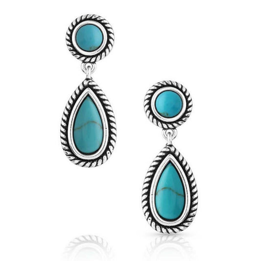Montana Silversmiths Tanquil Waters Turquoise Earrings - ER5702
