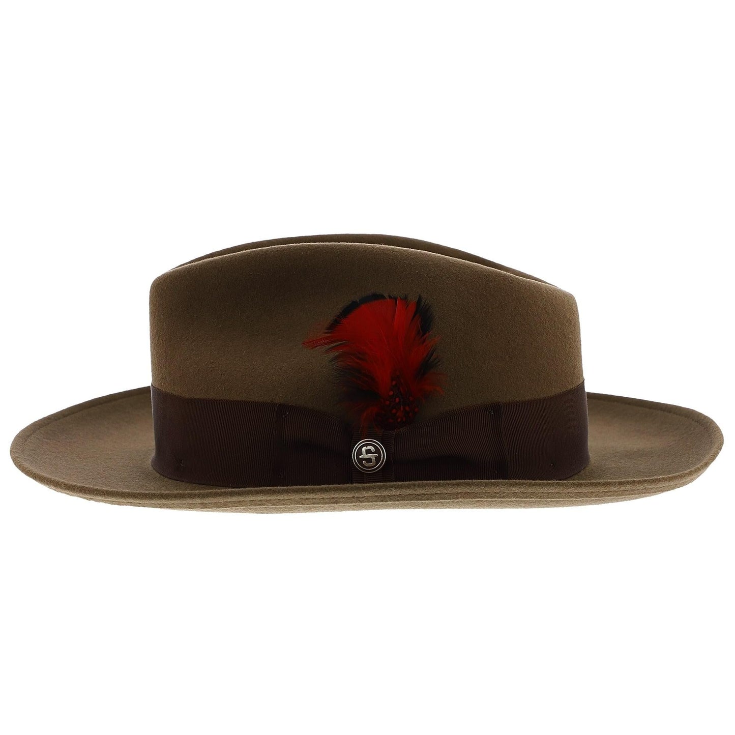 Stetson Men's Gurnee Crushable Soft Wool Felt Fedora Hat | Can Be Packed in a Travel Bag | Grosgrain Ribbon Hatband