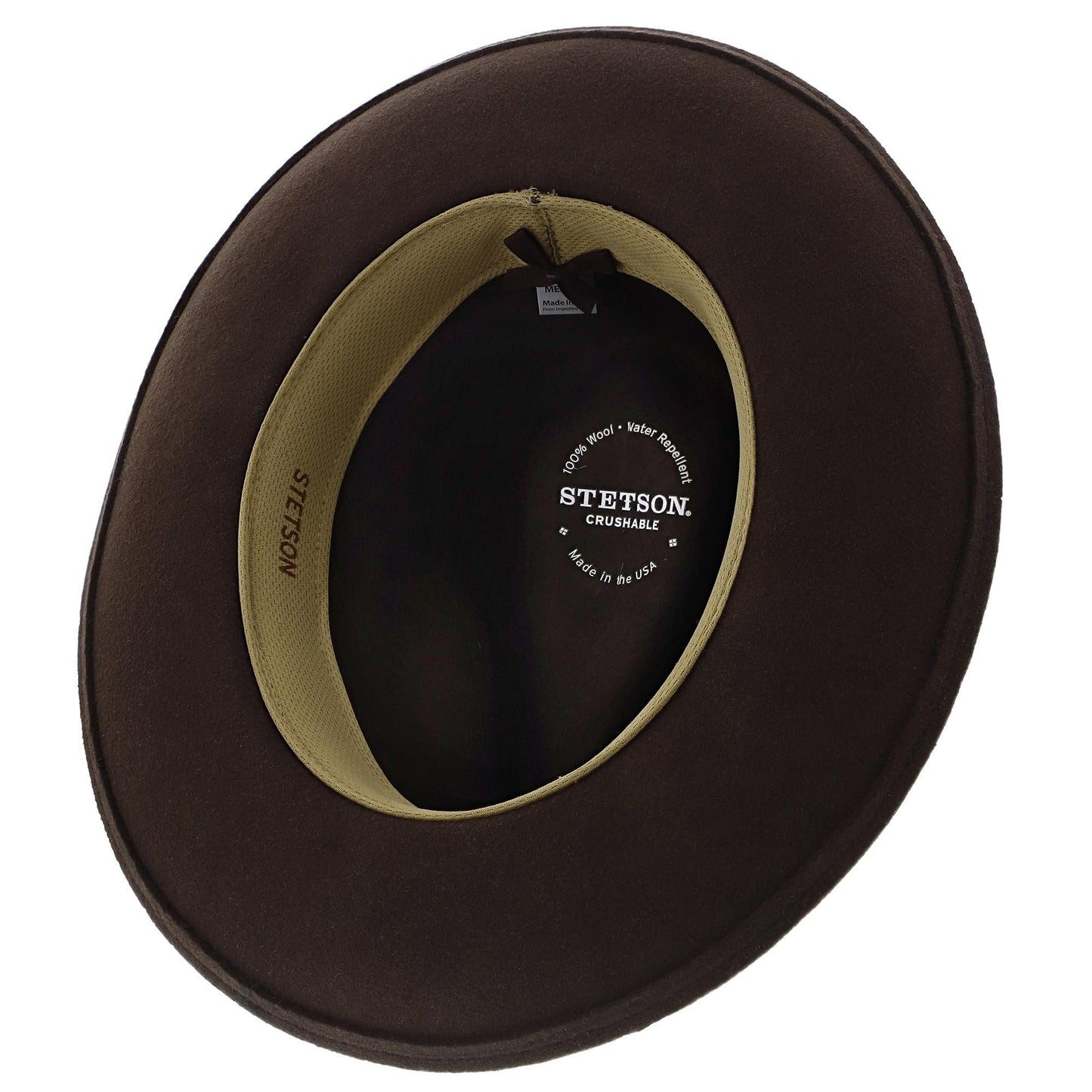 Stetson Men's Gurnee Crushable Soft Wool Felt Fedora Hat | Can Be Packed in a Travel Bag | Grosgrain Ribbon Hatband