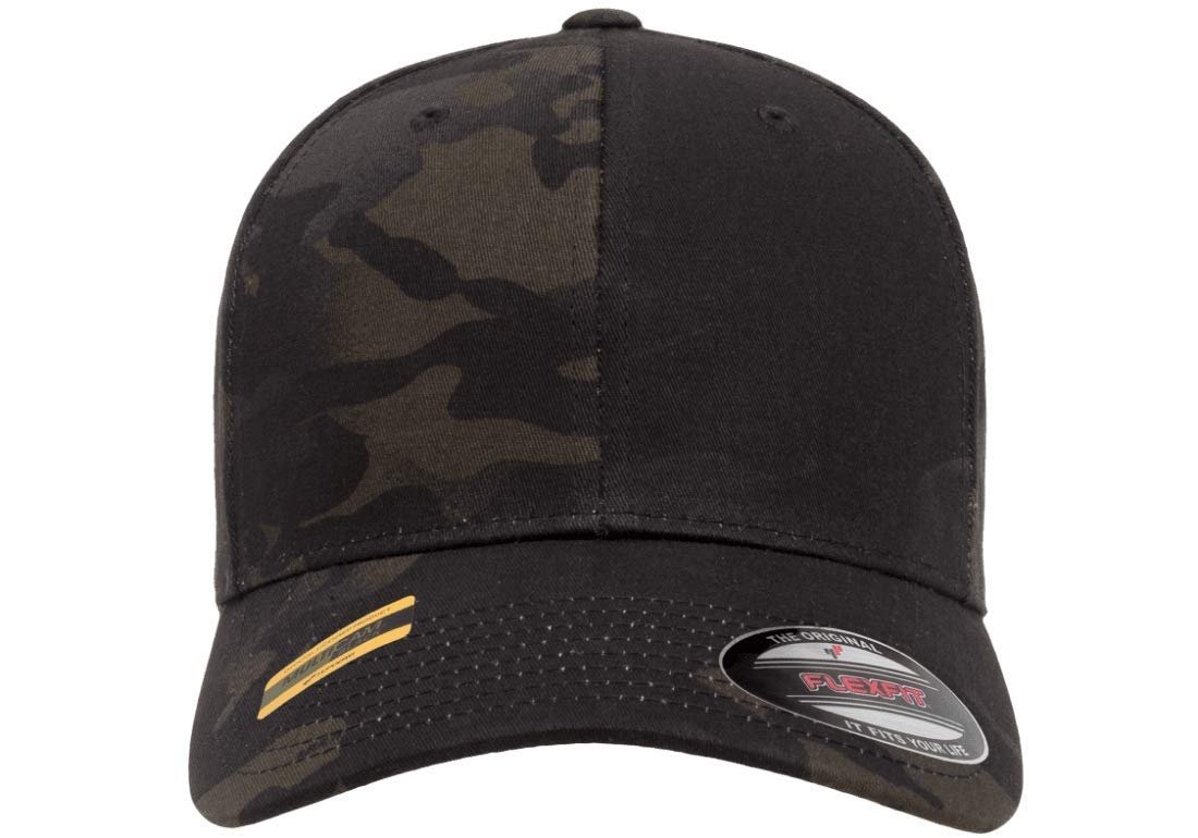 Flexfit Multicam Camo 6 Panel Baseball Cap Officially Licensed Multi-Cam Pattern (Large-X-Large, Multicam Black)