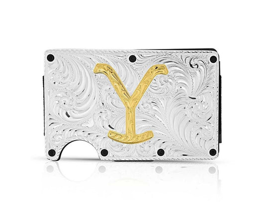 Montana Silversmiths Western Themed Credit Card and Cash Case (The Dutton Y Yellowstone)