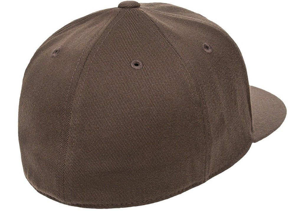 Flexfit Premium Flatbill Cap – Fitted 6210 - Small/Medium (Brown)