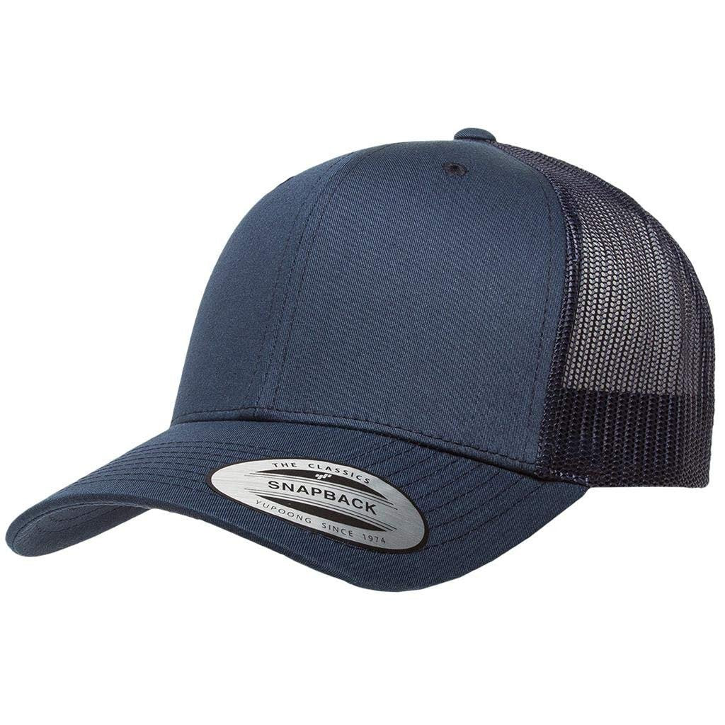 YP 6606 Curved Bill Trucker Mesh Snapback Hat with No Sweat Hat Liner