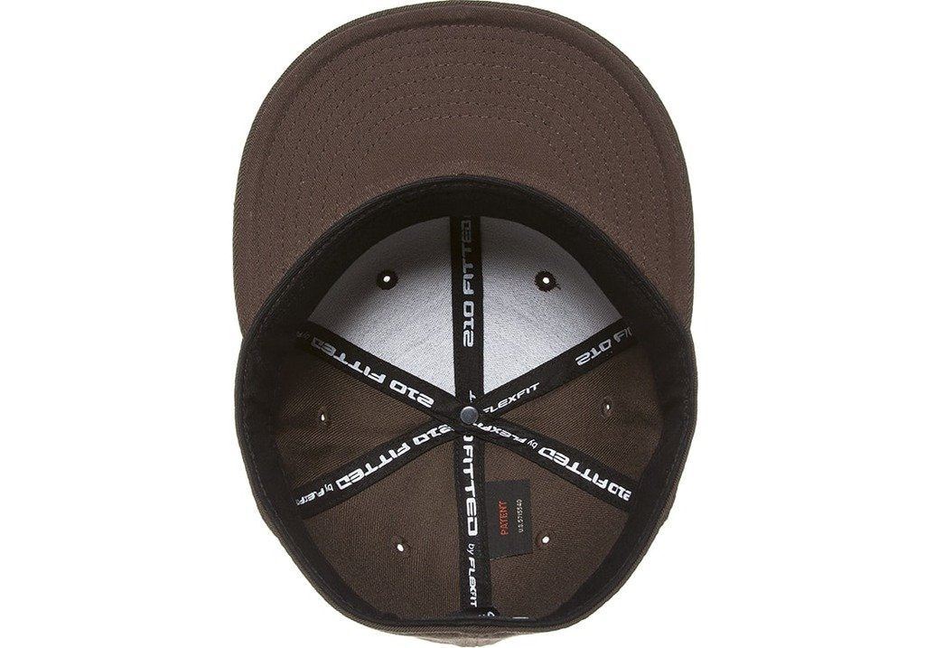 Flexfit Premium Flatbill Cap – Fitted 6210 - Small/Medium (Brown)