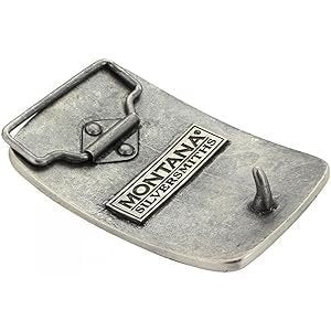 Montana Silversmiths 2nd Amendment Series Attitude Western Belt Buckle (Silver Bullet Flag - Antiqued Silver)
