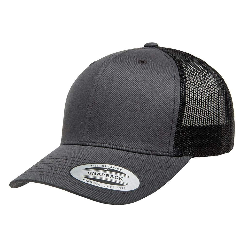 YP 6606 Curved Bill Trucker Mesh Snapback Hat with No Sweat Hat Liner