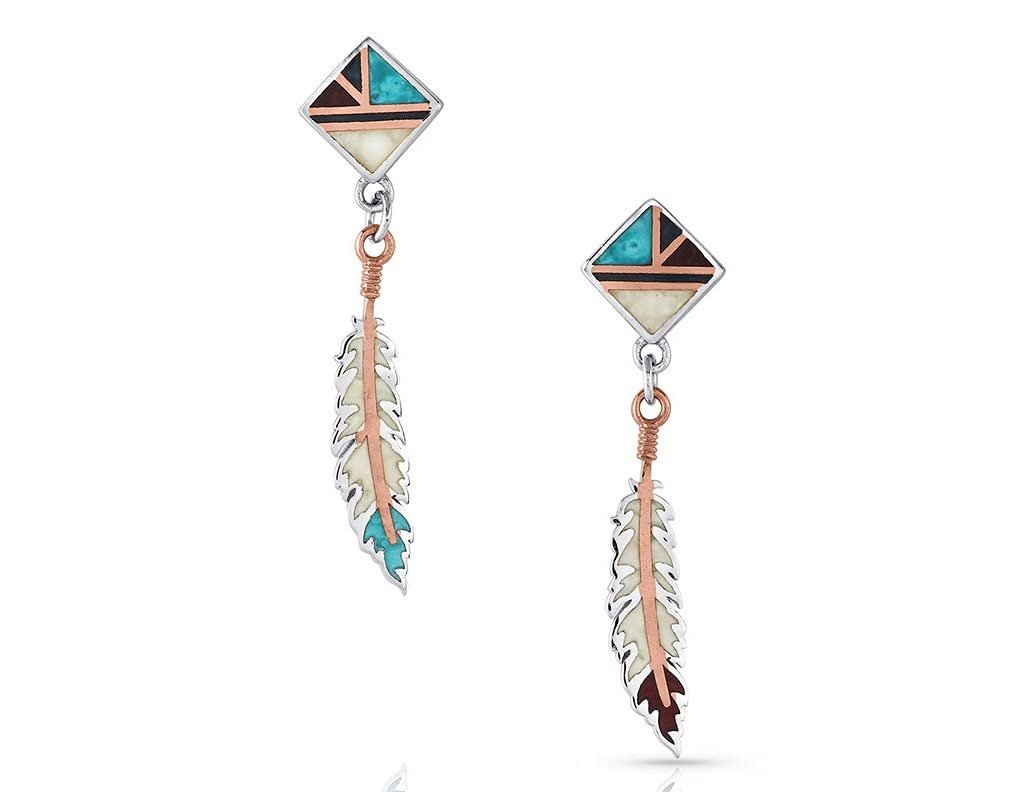 Montana Silversmiths Women's American Legends Feather Earrings Silver One Size