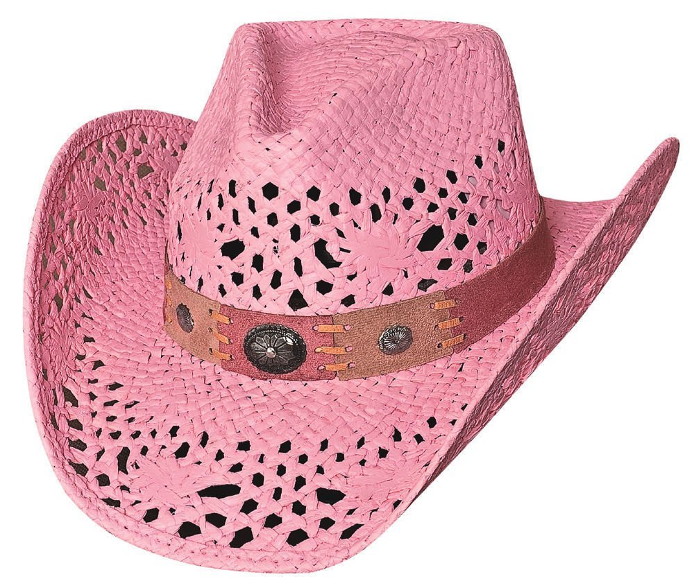 Large Black "Pure Country" Toyo Straw w/ Leather Hatband and Conchos
