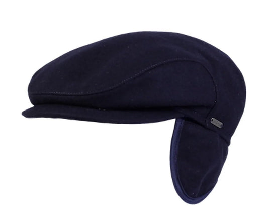 Wigens Carl Men's Classic Longshoreman 100% Wool Ivy Cap with Earflaps