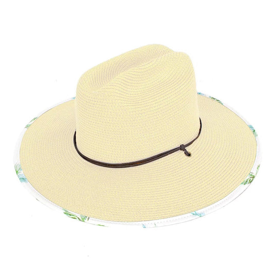 Peter Grimm Unisex Adult Thai Crushable Lifeguard Packable Summer Toyo Straw Western Hat with 4" Brim & Chin Cord, Natural, One Size