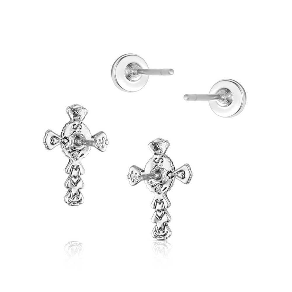 Montana Silversmiths Western Lifestyle Cross Earrings