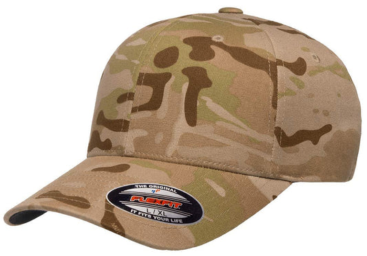 Flexfit Multicam Camo 6 Panel Baseball Cap Officially Licensed Multi-Cam Pattern (Small-Medium, Multicam Arid)
