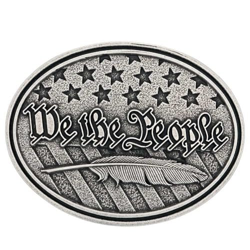 Montana Silversmiths Unisex We The People Antiqued Attitude Buckle Silver One Size
