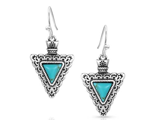 Montana Silversmiths Western Lifestyle Turquoise Dangle Earrings (Established Strength)