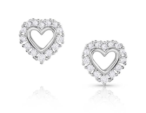 Montana Silversmiths Icy Heart Crystal Earrings - ER5717