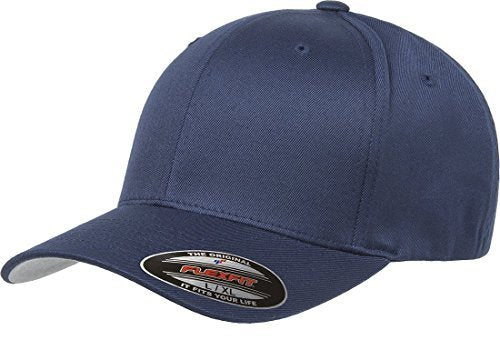 6277 Flexfit Wooly Combed Twill Cap,Navy,Adult XXL (7 3/8"- 8")
