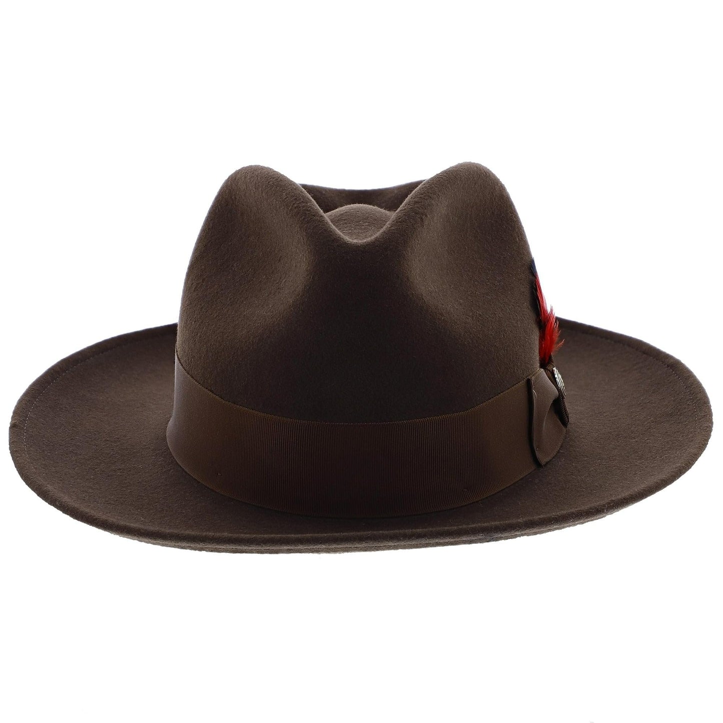 Stetson Men's Gurnee Crushable Soft Wool Felt Fedora Hat | Can Be Packed in a Travel Bag | Grosgrain Ribbon Hatband