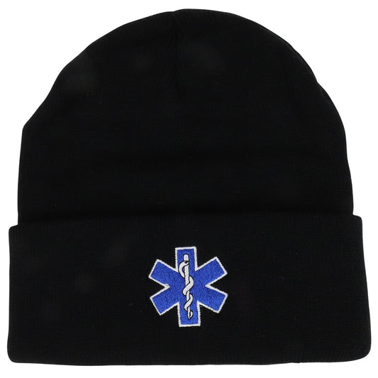 Broner Hats Military and Law Enforcement Watch Cap Cuff Beanie (One Size, EMT Black)