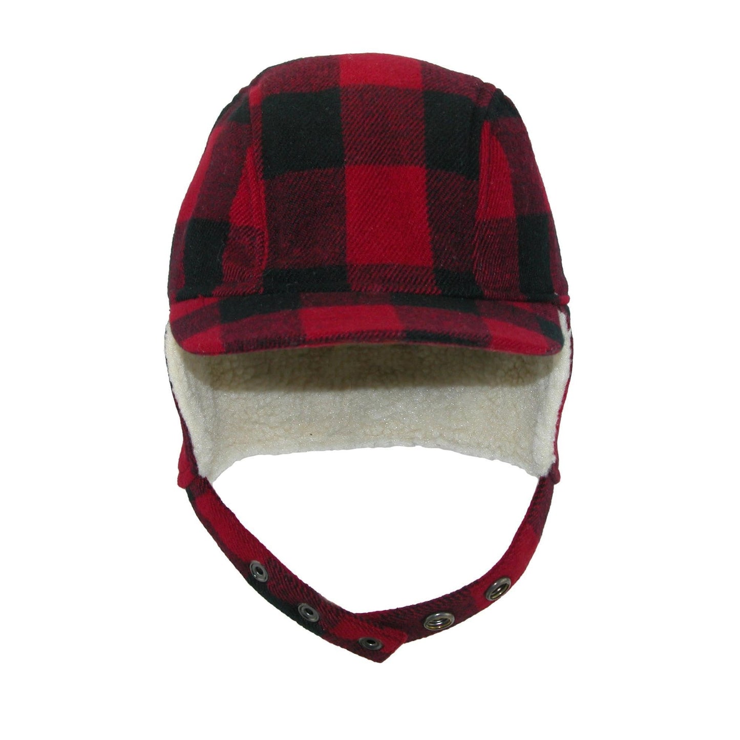 Broner Men's Wool Plaid Outdoor Cap with Sherpa Earflap