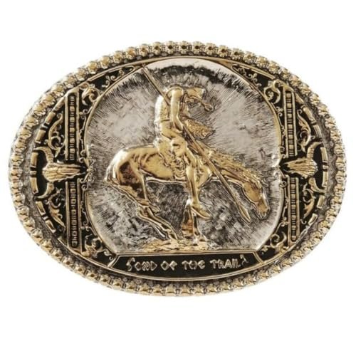 Montana Silversmiths Men's End Of The Trail Belt Buckle Silver One Size