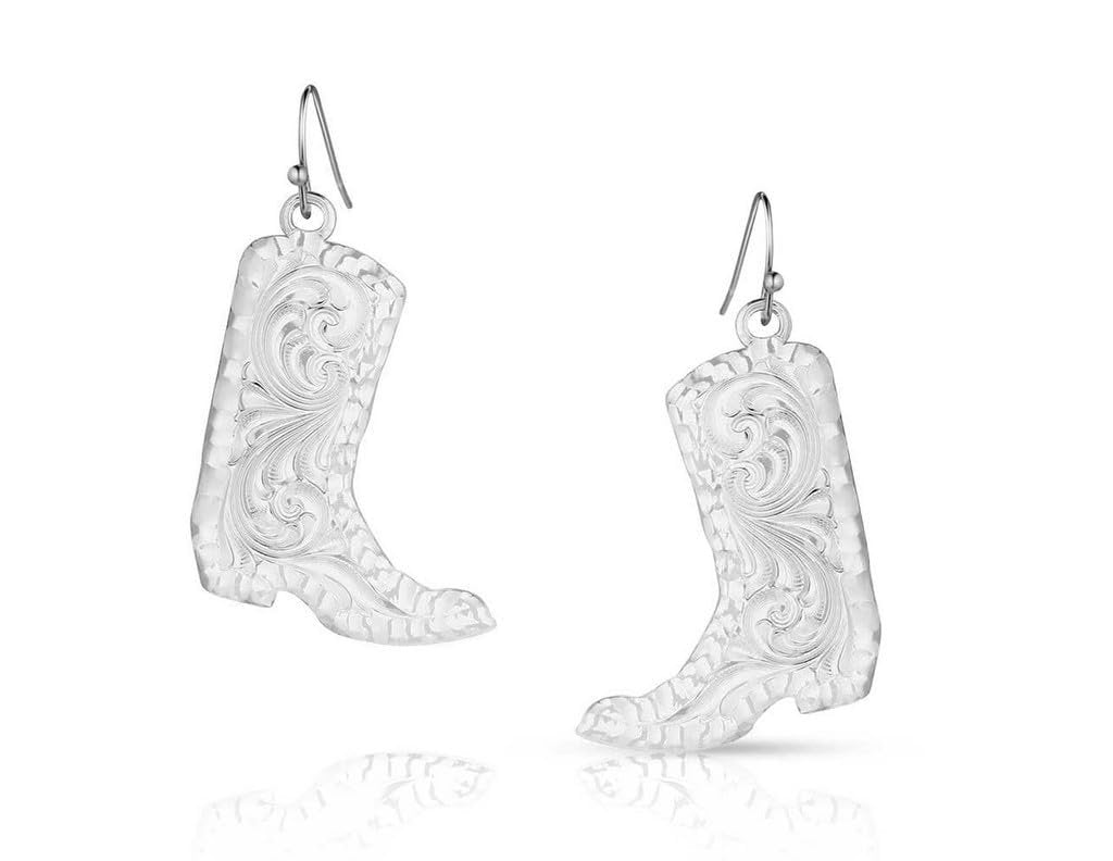 Montana Silversmiths Chiseled Boots Earrings - ER5668