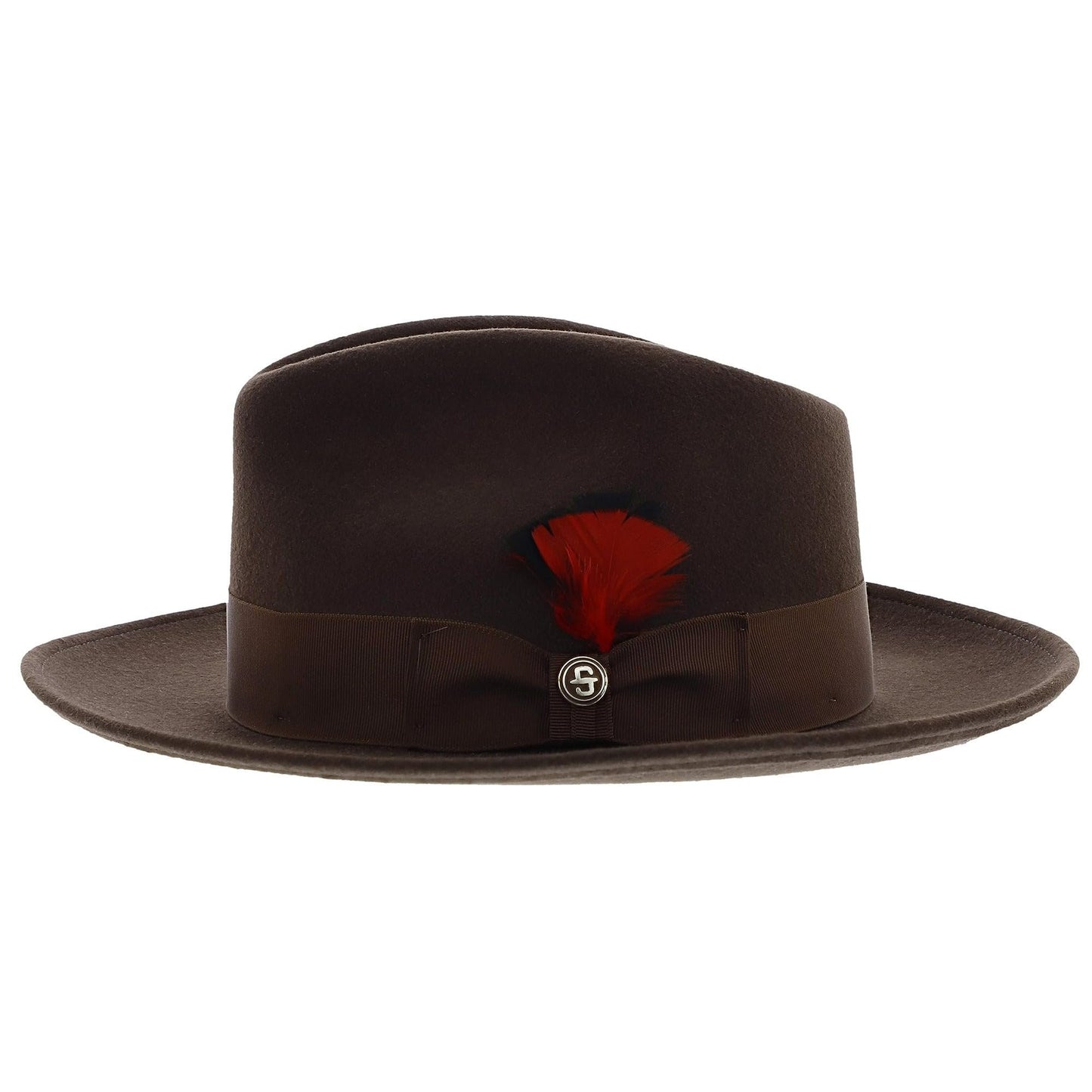 Stetson Men's Gurnee Crushable Soft Wool Felt Fedora Hat | Can Be Packed in a Travel Bag | Grosgrain Ribbon Hatband