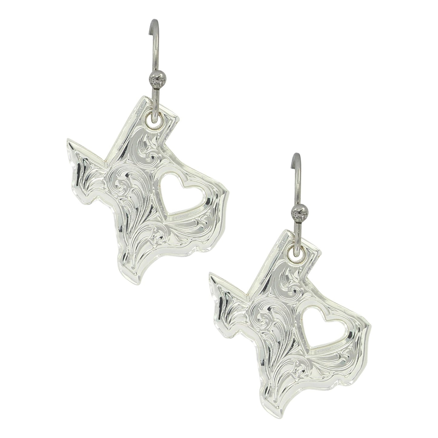 Montana Silversmiths State Charm Dangle Earring (I Heart Texas)