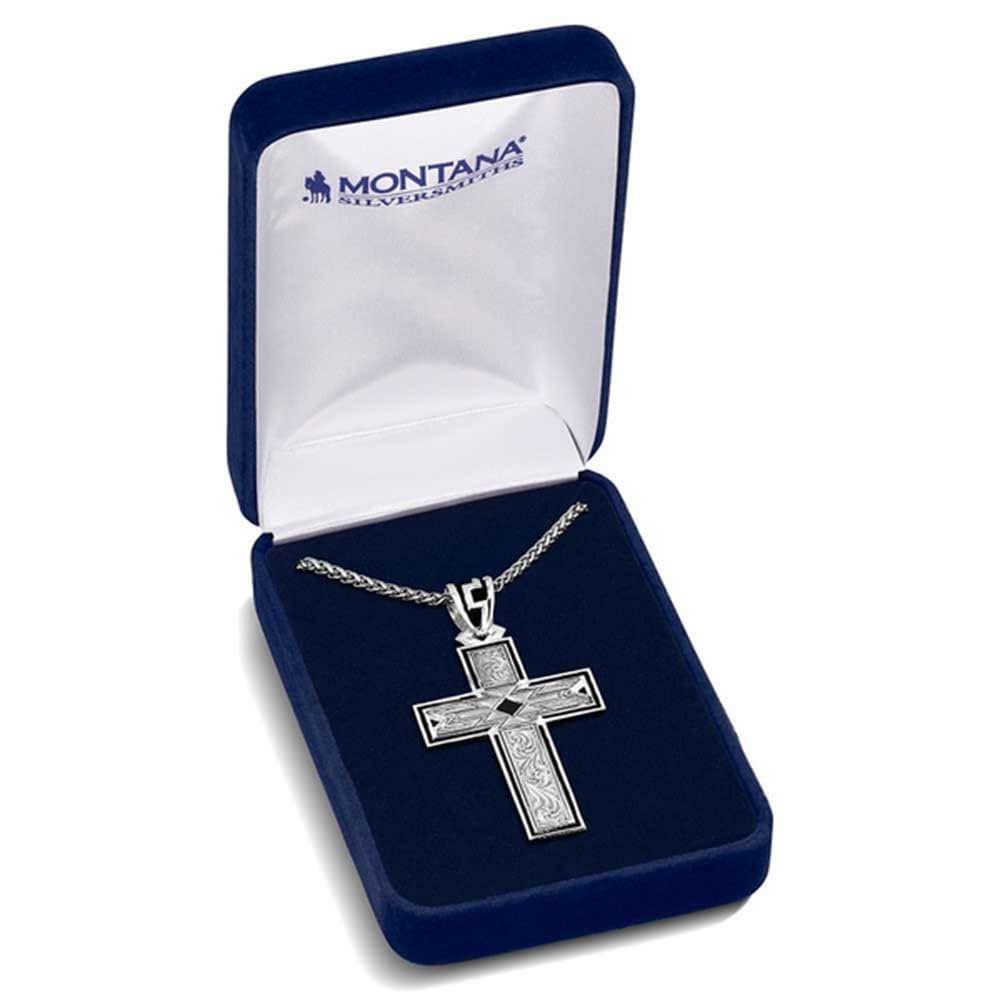 Montana Silversmiths Western Lifestyle Made in the USA Men's Christian Faith Cross Pendant Necklace