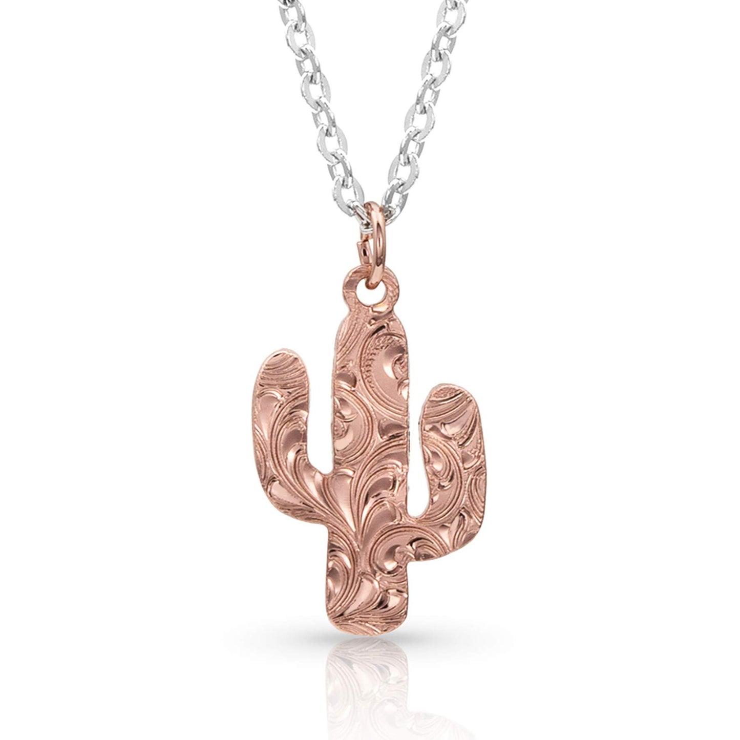 Montana Silversmiths Desert Darling Rose Cactus Pendant Necklace - NC4078RG