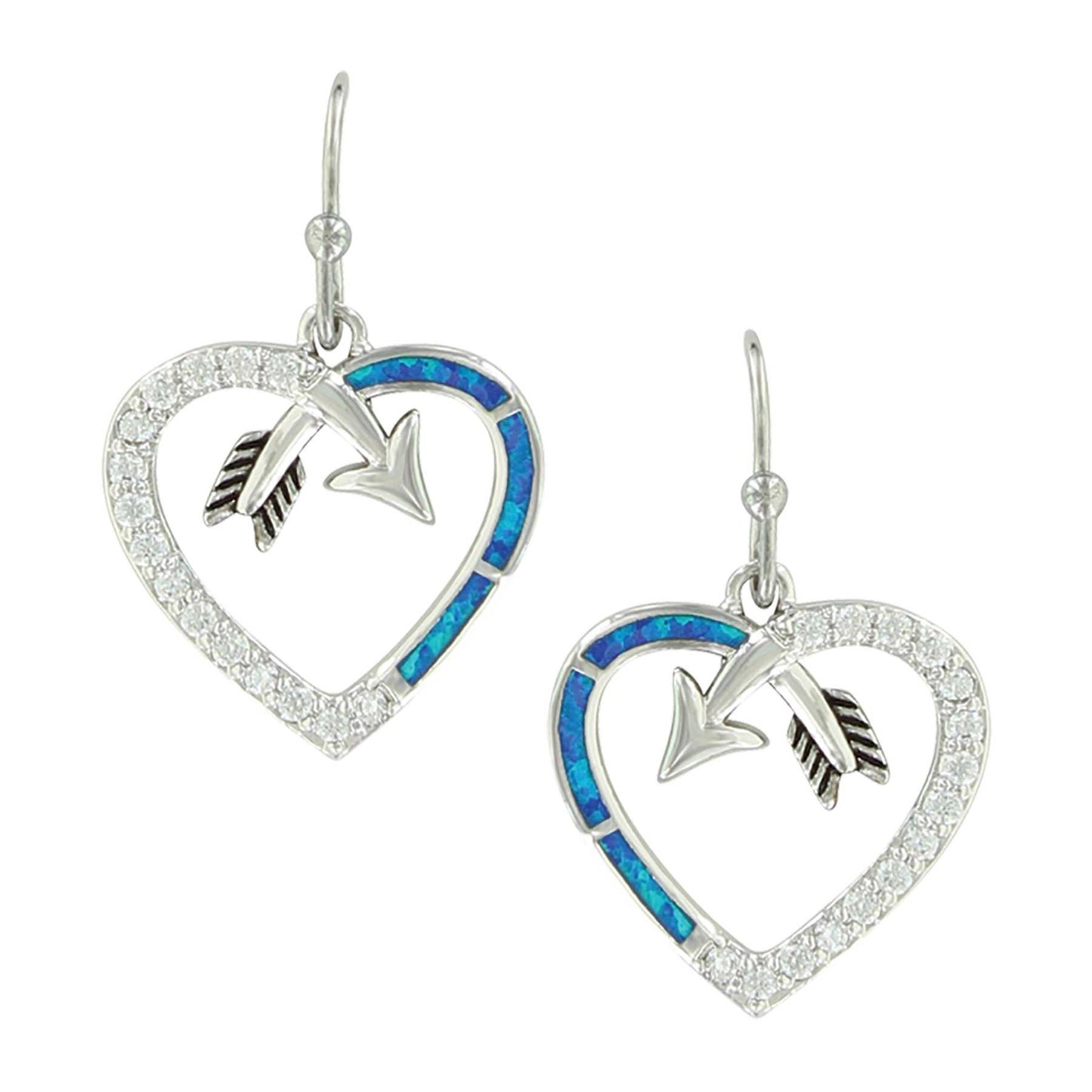 Montana Silversmiths Western Lifestyle Opal Earrings (Follow Your Arrow Heart)