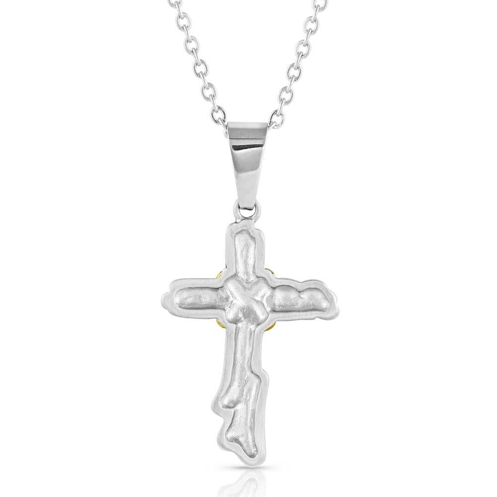 Montana Silversmiths Christian Faith Cross Men's Necklace (Rugged Faith)