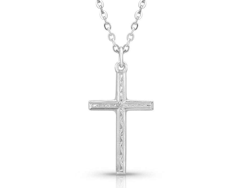 Montana Silversmiths Women's Gratitude Cross Necklace Silver One Size