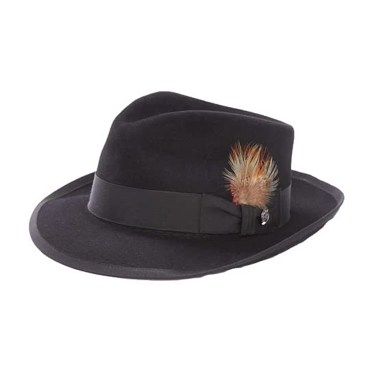 Stetson Mens Wool Felt Whippet Fedora Hat (Mink, Large)