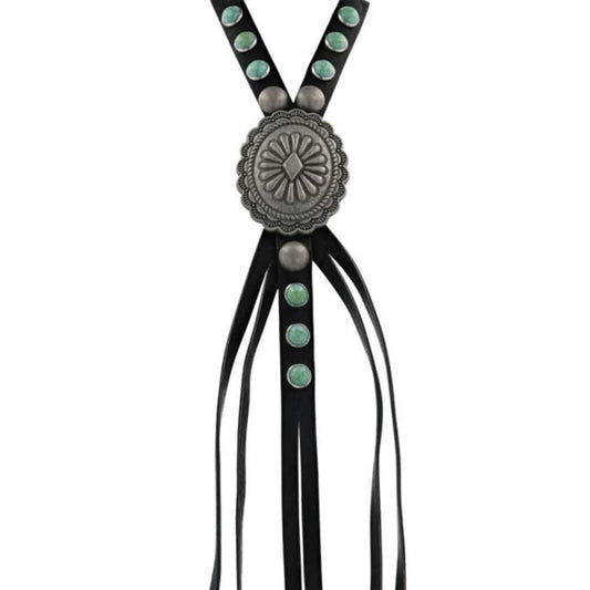 Montana Silversmiths Concho Bolo Turquoise Attitude Necklace - ANC5724